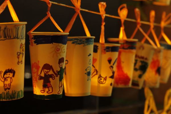 園児たちが作ったミニランタン