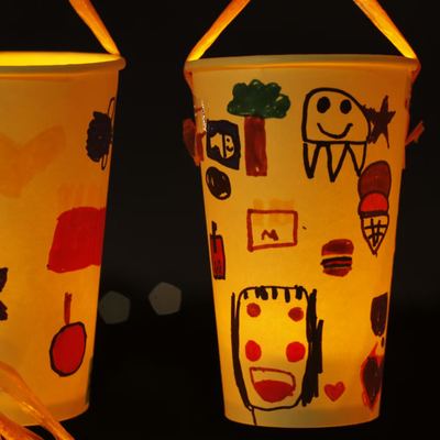 園児たちが作ったミニランタン
